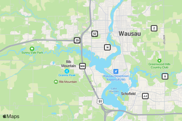 Fun Run for St. Jude - Wausau WI location map image