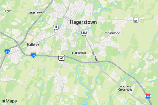 Funkstown 5K location map image