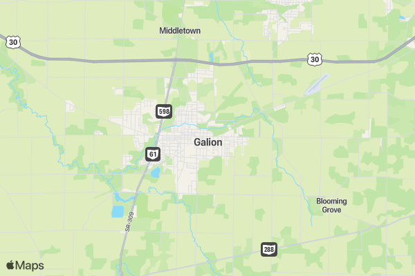 Galion Oktoberfest Parade location map image