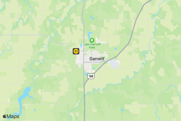 Garnett Zombie Walk location map image