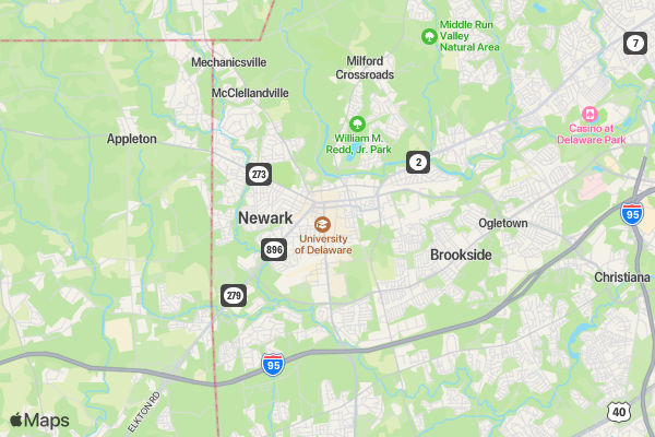 Garret Cares Fun Run location map image
