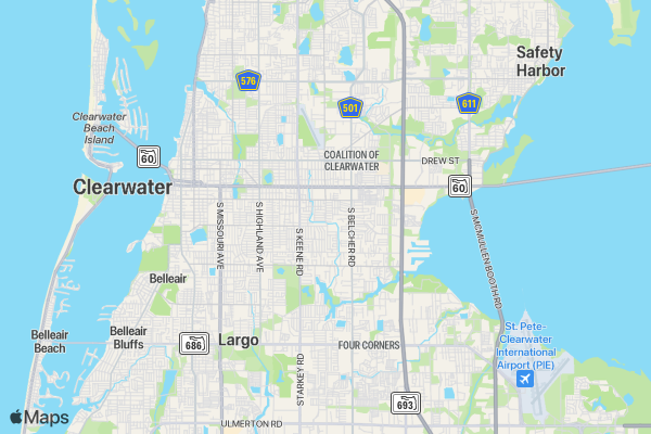 GCA 5K Walk/Run Fun Day location map image