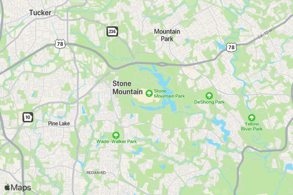 Get Up & Climb Stone Mountain  location map image