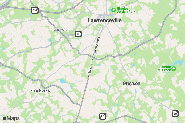 Get Up Gwinnett 5K & Fun Run location map image