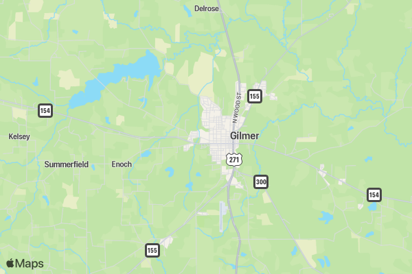 gilmer color run location map image