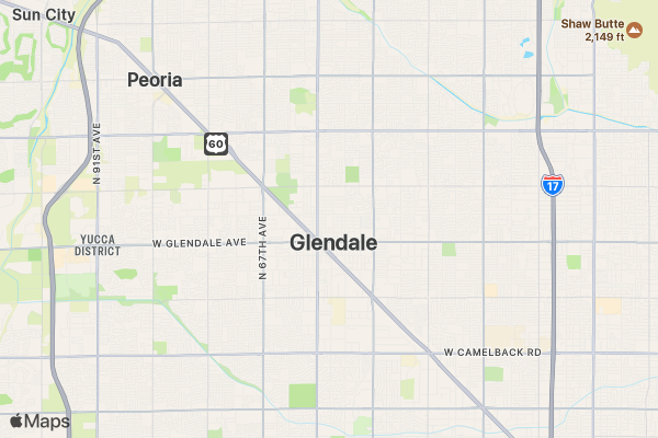 Glendale Elementary School District's Spring Walk/Run location map image