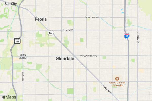 Glendale Elementary's Fall Walk/Run location map image