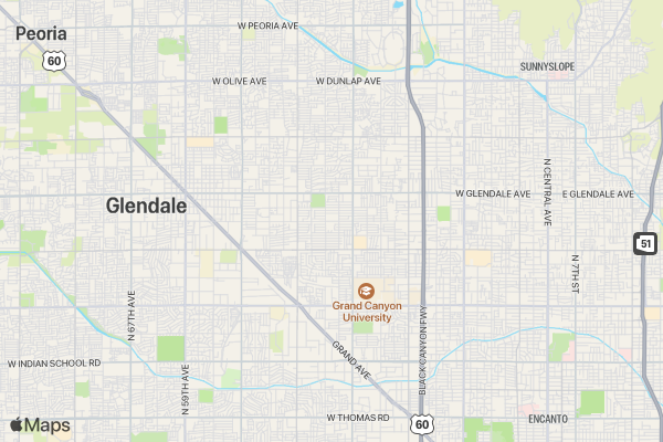 Glenview College Prep. Family Fun Run location map image