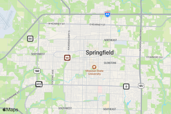 Go Girl Run Springfield Half Marathon & 5K location map image