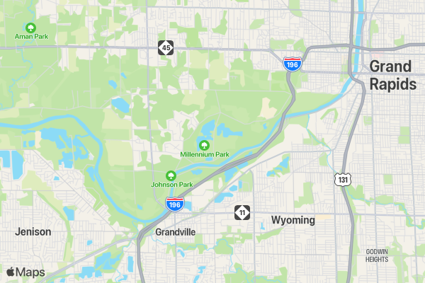 Grand Rapids Hot Cider Hustle Half Marathon, 5K & 10K location map image