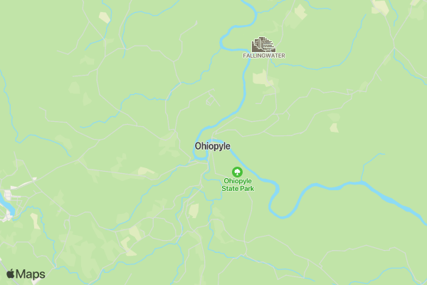 Great Allegheny Ohiopyle Marathon Race Festival  location map image