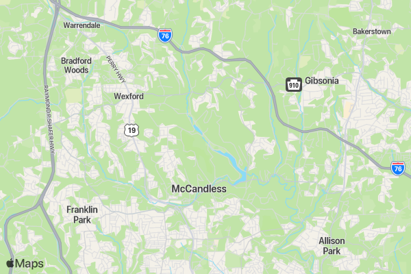 Pittsburgh Congenital Heart Walk location map image