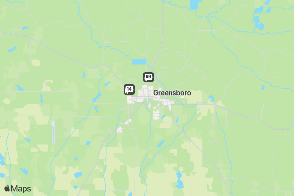 Greensboro Opera House 5K Certified Run/Walk location map image