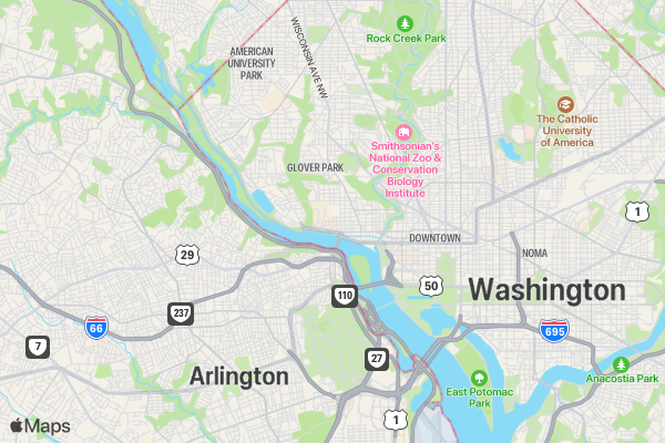 GU Army ROTC SAAM 5K location map image