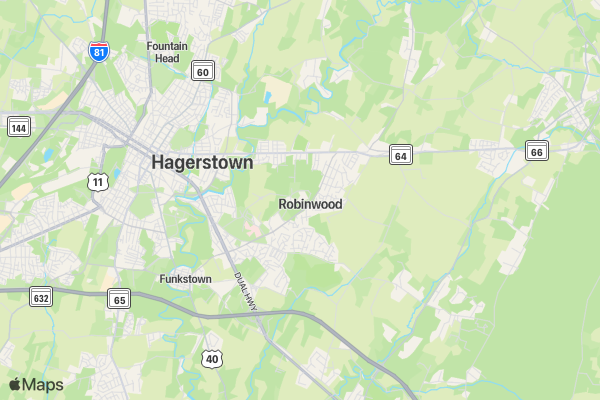 Hagerstown Community College Hawk Run location map image