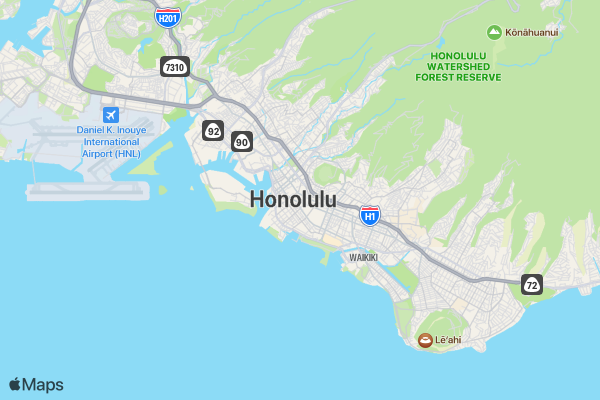 Hawaii Children & Youth Day Fun Run location map image