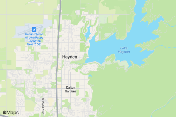 Hayden Lake Marathon location map image