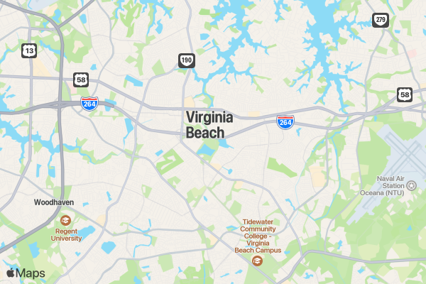 HFA VIRGINIA BEACH ANNUAL 5K WALK/RUN location map image