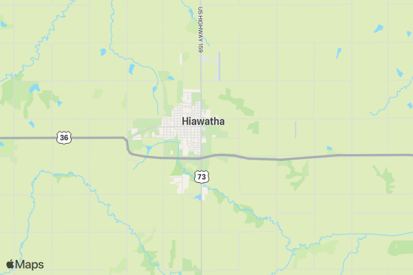 Hiawatha Parks & Recreation 1st Annual Turkey Trot 1 Mile Fun Run/Walk location map image