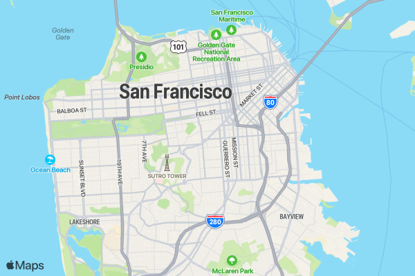 HIIT Hill Run SAN FRANCISCO location map image