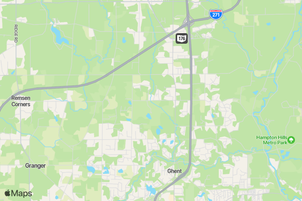 Hillcrest Hustle 5K/1Mile Family Fun Run location map image