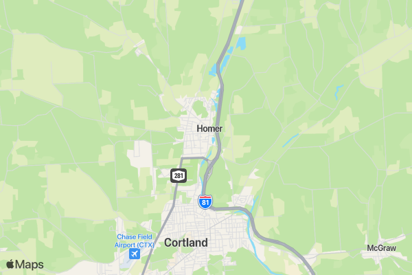 Holiday in Homer 3K/5K Fun Run location map image