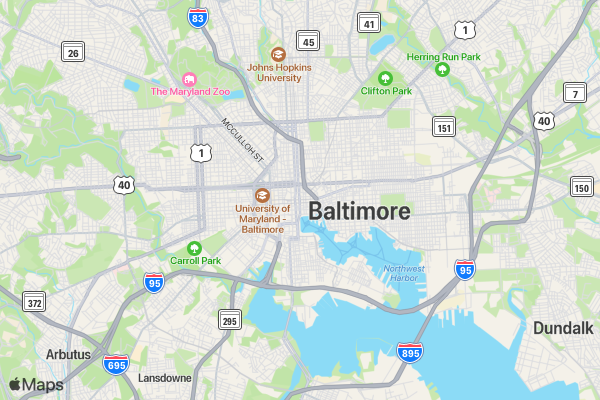 Homewood Holiday 5K at Johns Hopkins University location map image