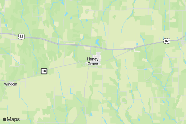 Honey Grove All Sports Booster 5k and Fun Run location map image