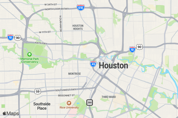 Honeybadger Run 5K/10K/13.1 HOUSTON location map image