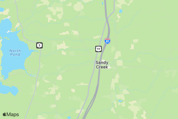 Hot Cider Hustle 5K Sandy Creek location map image