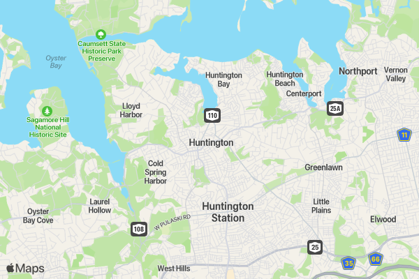 Huntington Hispanic Task Force 5K location map image