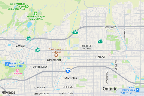 Inland Valley News 0.5K Run, Walk & Wellness Fair location map image