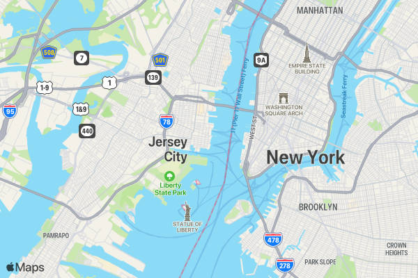 Jersey City Triathlon location map image