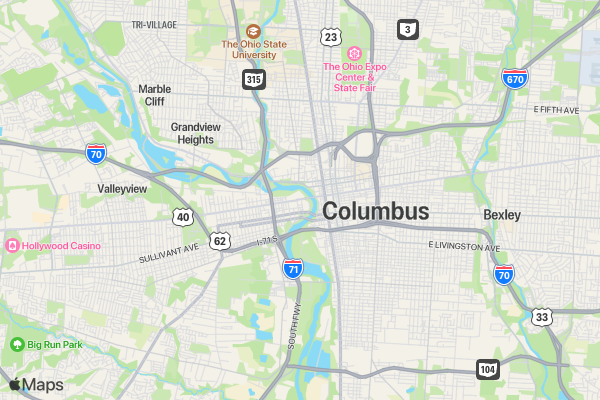 Jingle Bell Run - Columbus location map image