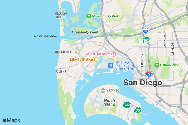 July 4th Freedom Run 5K/10K/13.1 SAN DIEGO 2025 location map image