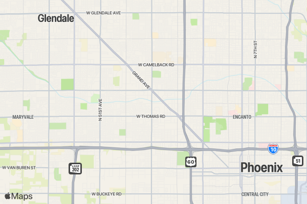 July 4th Freedom Run PHOENIX location map image