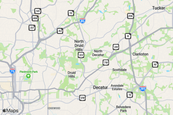 July Coffee Lovers Runners Club ATLANTA location map image