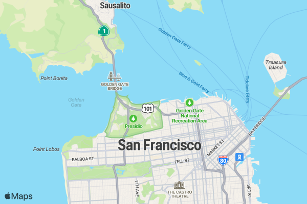July Coffee Lovers Runners Club SAN FRANCISCO location map image