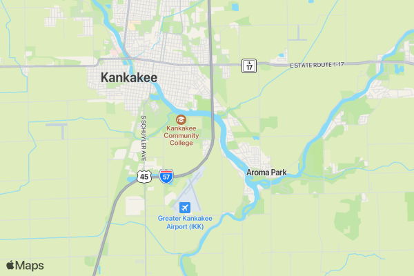 Kankakee Valley Park District 5K Beerfest location map image