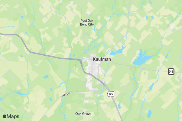 Kaufman Halloween 5K Run/Walk location map image