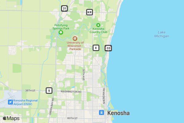 Kenosha Running Co Running Program location map image