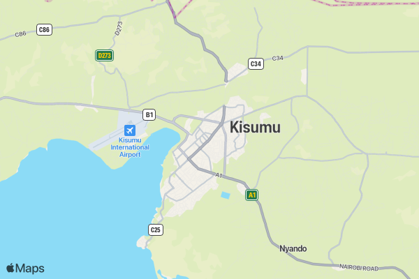 Kisumu Heart Run location map image