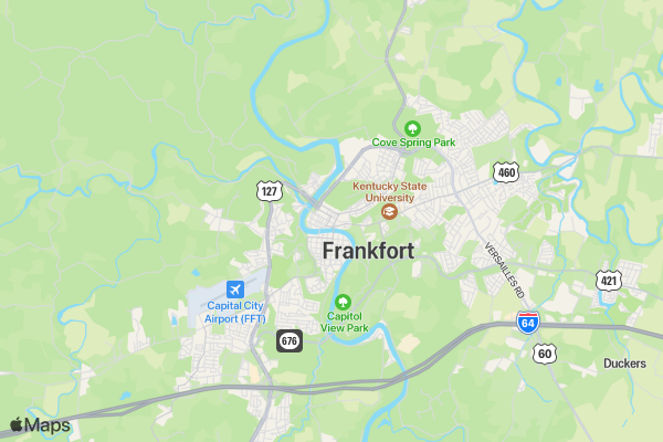 KY History Half Marathon, 10k and 5k location map image