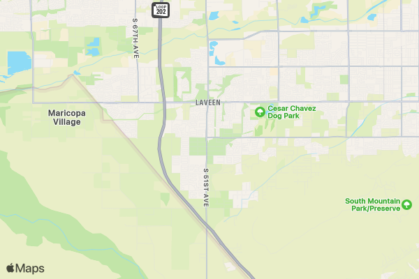 Laveen's Virtual Race Into Fall 5k location map image