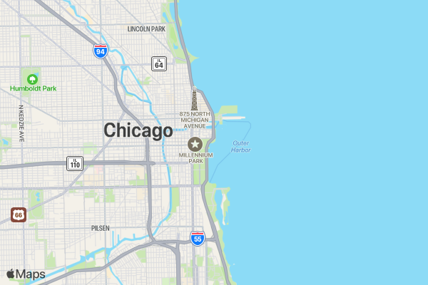 Legs Miserables CHICAGO location map image