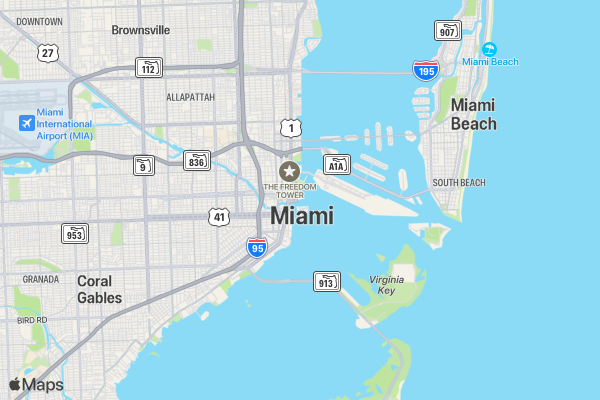 Legs Miserables Miami location map image