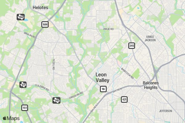Leon Valley March for Babies location map image