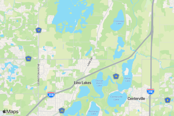 Lino Lakes Family Color Run location map image