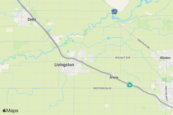 Livingston Fear the Dead 5k Run location map image