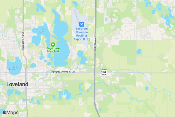Loveland Classic Expo & Race Day location map image